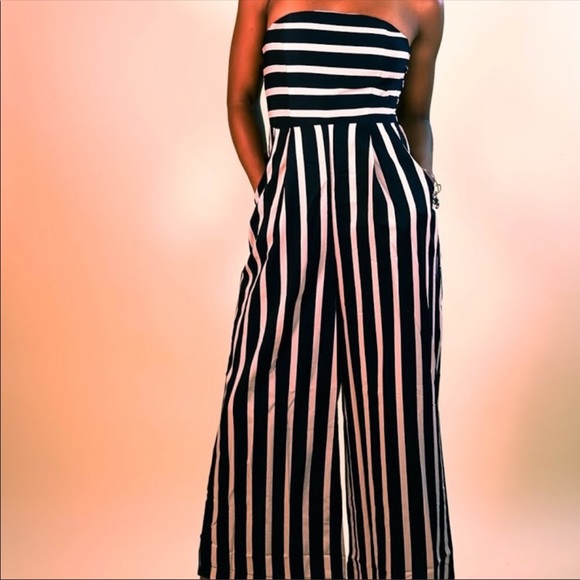 Pants - Striped halter romper